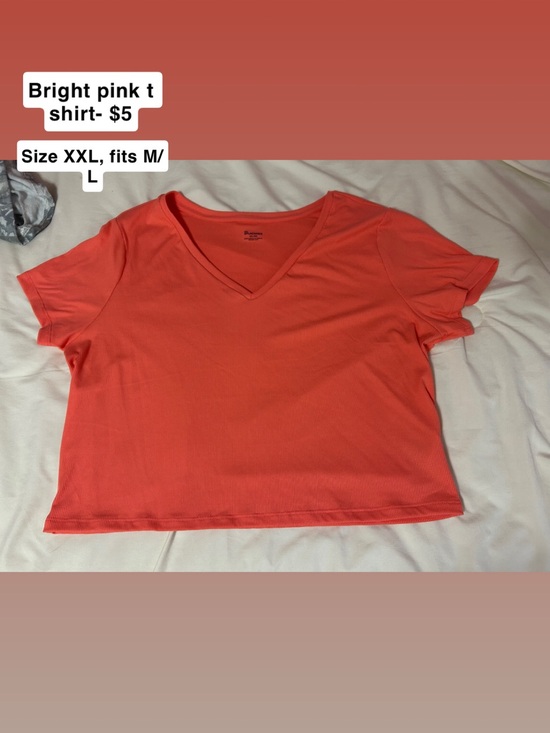 Tops - Bright Pink V-Neck Women's Tee